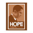 Obama Hope Brown Postcard