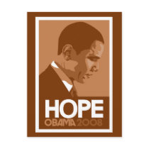 Obama Hope Brown Postcard