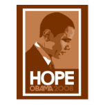 Obama Hope Brown Postcard