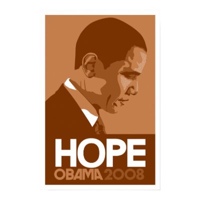 Obama - Hope Brown Poster by cpope929