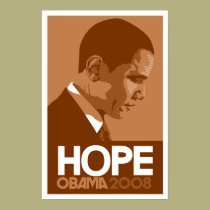 Obama - Hope Brown Poster posters