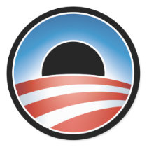 Obama Hope Change 08 Round Sticker
