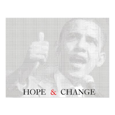 Obama Hope & Change Ascii Art Poster by twiart