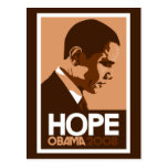 Obama - Hope Dark Brown Postcard
