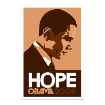 Obama - Hope Dark Brown Poster posters by cpope929 Obama - Hope Dark Brown Poster posters