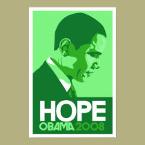 Obama - Hope Dark Green Poster posters