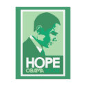 Obama Hope Green Postcard
