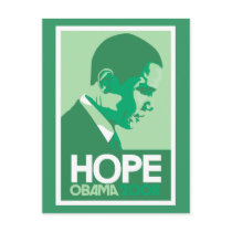 Obama Hope Green Postcard
