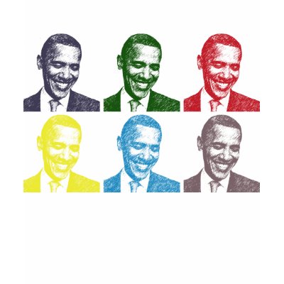 Obama Hope Montage Ala Andy Painting Tshirt