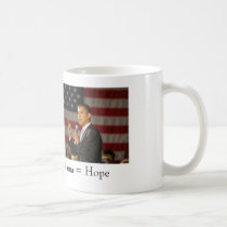 Obama = Hope Mug by musicisourhigh Obama = Hope Mug