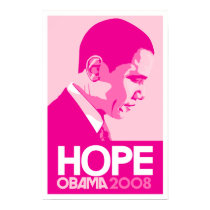 Obama - Hope Pink Poster posters by cpope929 Obama - Hope Pink Poster posters