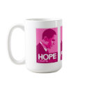 Obama - Hope, Progress, Change Dark Pink Mug