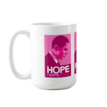 Obama - Hope, Progress, Change Dark Pink Mug by cpope929 Obama - Hope, Progress, Change Dark Pink Mug