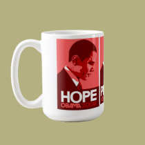 Obama - Hope, Progress, Change Dark Red Mug by cpope929 Obama - Hope, Progress, Change Dark Red Mug