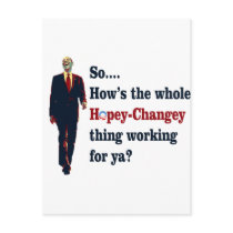 Obama  Hopey Changey Postcards