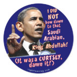 Obama I did not bow stickers