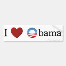 Obama "I Love Obama" Bumper Sticker