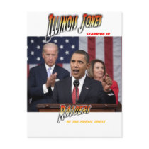 Obama ILLINOIS JONES - Raiders of the Public Trust Post Cards