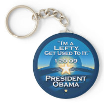 OBAMA "I'm A Lefty Get Used To It."  Keychain