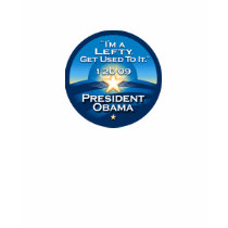 OBAMA "I'm A Lefty Get Used To It." Ladies T-Shirt by NowPower OBAMA "I'm A Lefty Get Used To It." Ladies T-Shirt