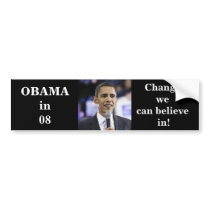 OBAMA in 08 bumper stickers