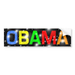 Obama in Colorful Bubbles Bumper Sticker