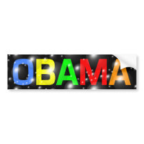 Obama in Colorful Bubbles Bumper Sticker