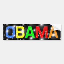 Obama in Colorful Bubbles Bumper Sticker