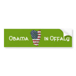 Obama In Offaly US Flag Irish Harp Bumper Sticker