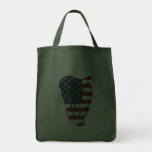 Obama In Offaly US Flag Irish Harp Tote Bag