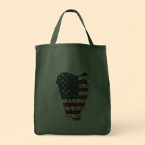 Obama In Offaly US Flag Irish Harp Tote Bag