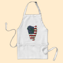Obama In Offaly US Flag On Irish Harp Apron