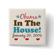 Obama In The House Square Button
