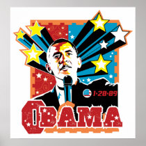 Obama Inaugration Poster - retro style