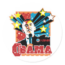 Obama Inaugration Tees and Gifts Stickers