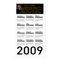 Obama Inauguration 2009 Calendar Profile Cards business cards