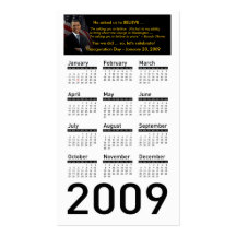 Obama Inauguration 2009 Calendar Profile Cards Business Cards