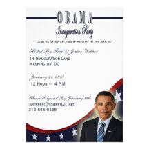 Obama Inauguration 2013 Party Invitation