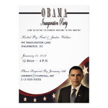 Obama Inauguration 2013 Party Invitation