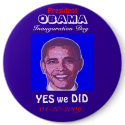 OBAMA Inauguration Day Button