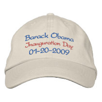 Obama Inauguration Day Commemorative embroidered hats by Obama_Keepsakes Obama Inauguration Day Commemorative embroidered hats