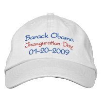 Obama Inauguration Day Commemorative embroidered hats by Obama_Keepsakes Obama Inauguration Day Commemorative embroidered hats