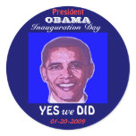 OBAMA Inauguration Day Sticker