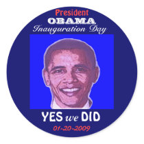 OBAMA Inauguration Day Sticker by elenaind OBAMA Inauguration Day Sticker