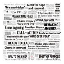 Obama Inauguration Headline Poster posters