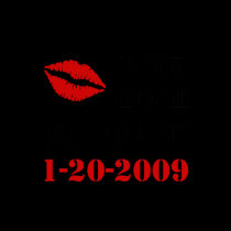Obama Inauguration Kiss Bush Goodbye T-Shirt by twistedwords Obama Inauguration Kiss Bush Goodbye T-Shirt