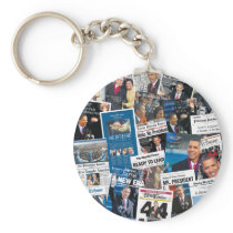 Obama Inauguration Newspaper Keychain