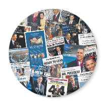 Obama Inauguration Newspaper Magnet by democrattotheend Obama Inauguration Newspaper Magnet
