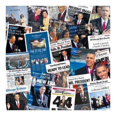 Obama Inauguration Newspaper Poster by democrattotheend