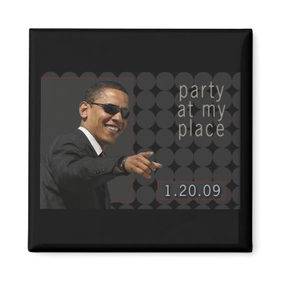 Obama Inauguration Party Invite - Fridge Magnet by aslentz